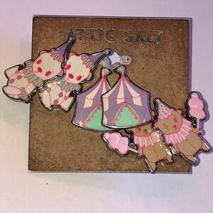 Attic Salt Circus Bear Enamel Boho Earrings